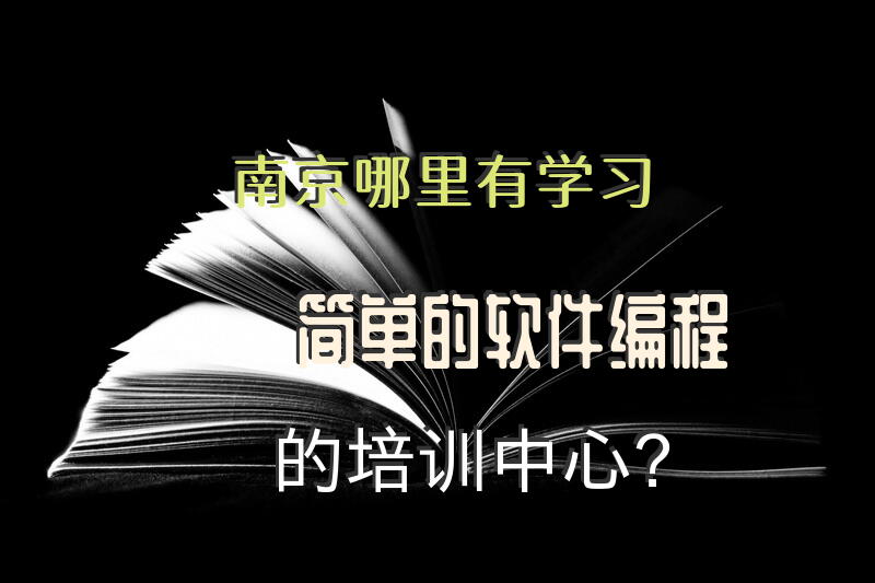 南京哪里有学习简单的软件编程的培训中心？