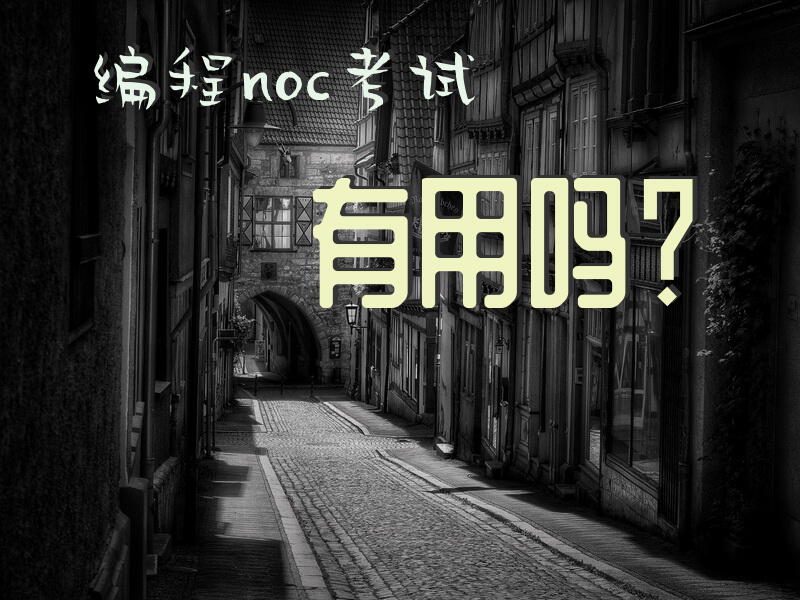 编程noc考试有用吗？
